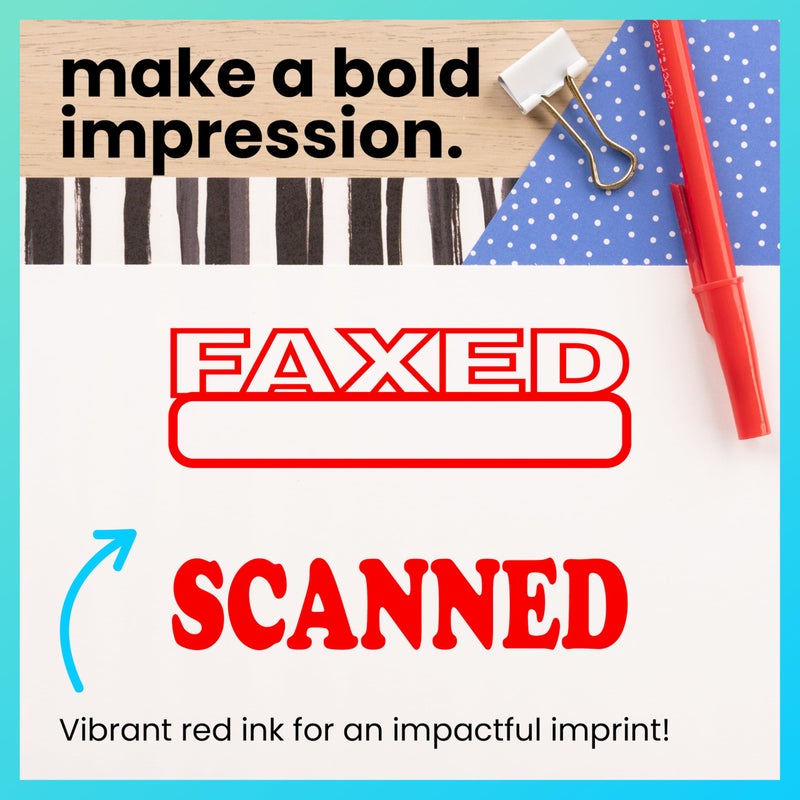 ExcelMark A1539 Copy Self-Inking Stamp - Red Ink - Image 5